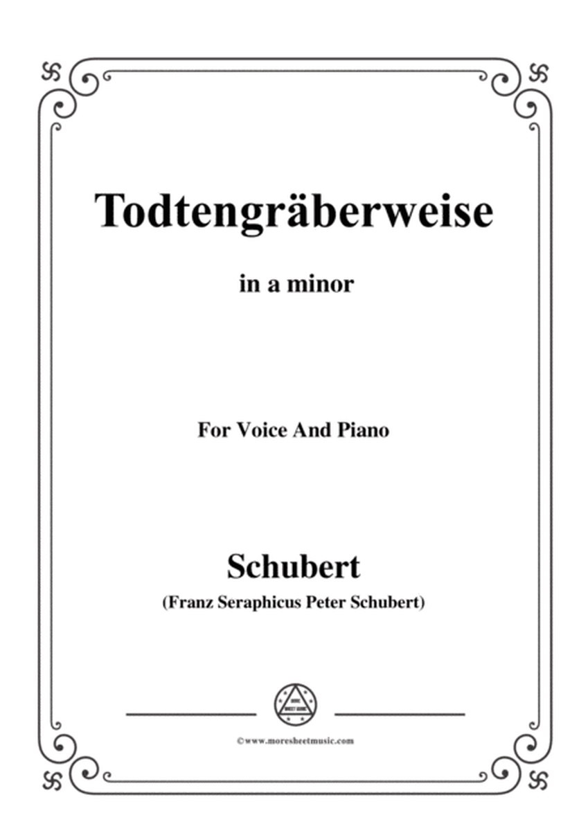 Schubert-Todtengräberweise(Gravedigger's Song),D.869,in a minor,for Voice&Piano image number null