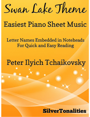 Book cover for Swan Lake Theme Easiest Piano Sheet Music