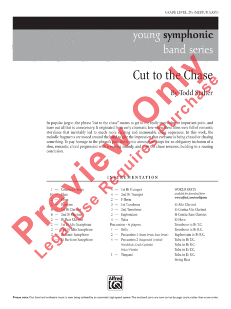 Cut to the Chase Cut to the Chase Concert Band scores gallery preview page 2