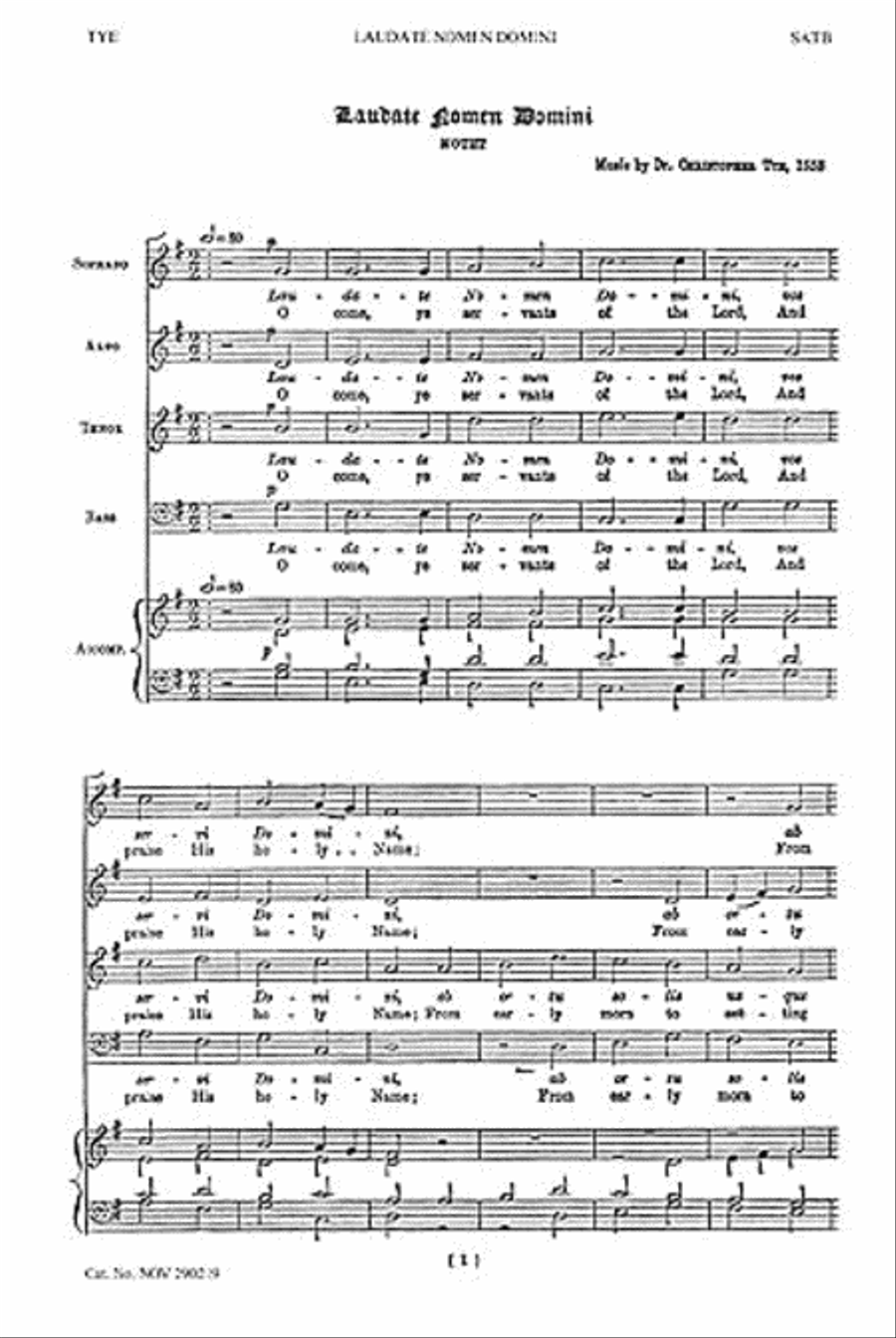 Laudate Nomen Domini/O Lord, We Trust Alone In Thee 4-Part scores gallery preview page 1