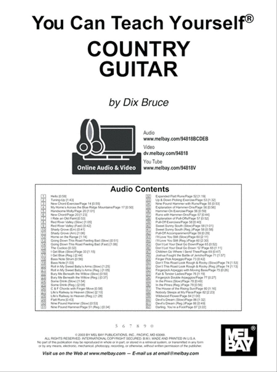 You Can Teach Yourself Country Guitar Electric Guitar scores gallery preview page 2