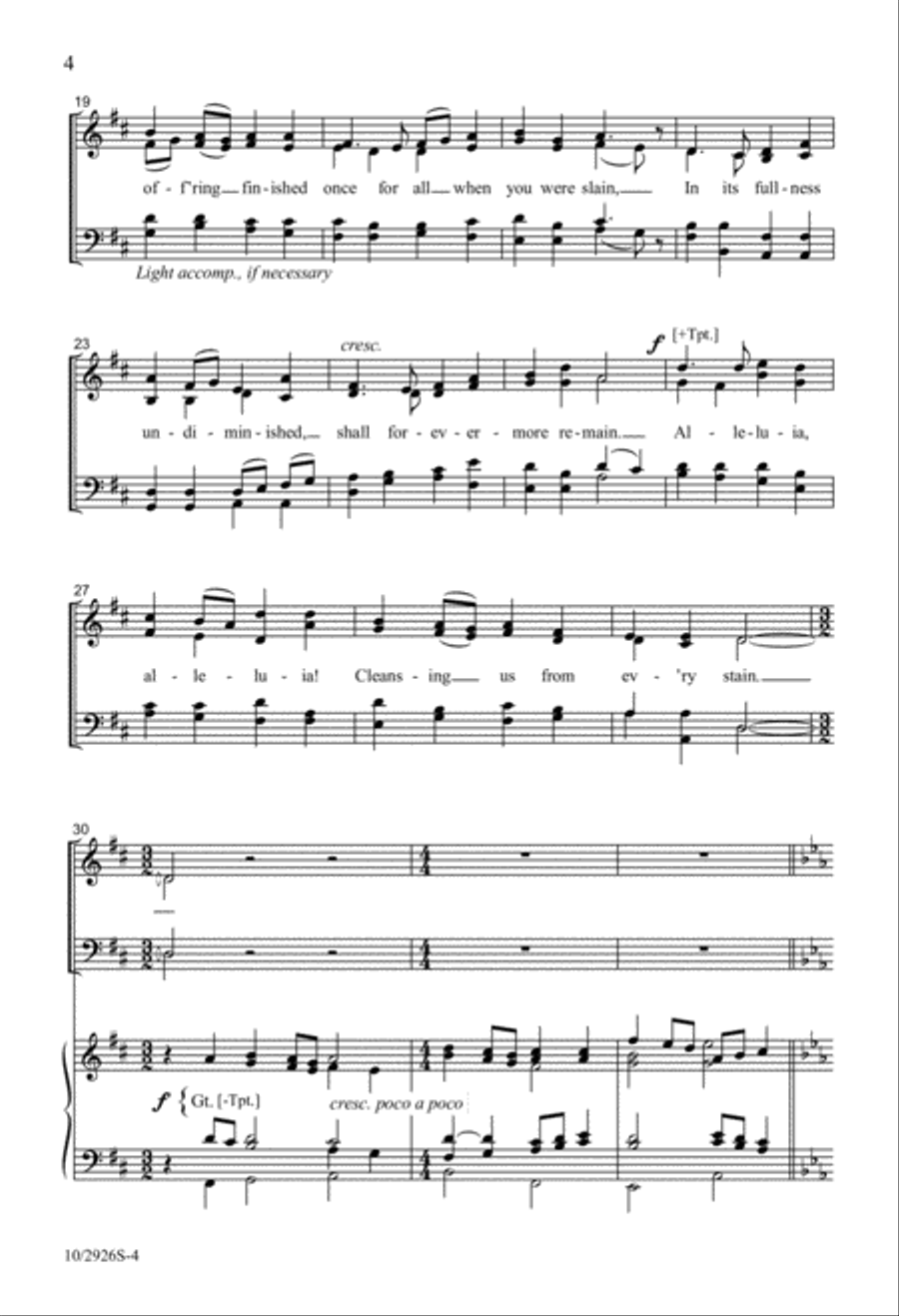 Lord, Enthroned in Heavenly Splendor 4-Part scores gallery preview page 3