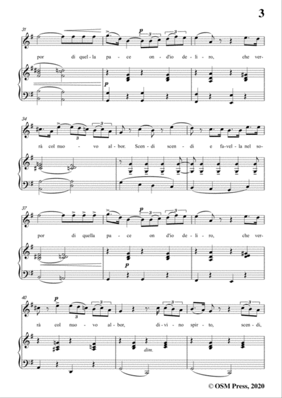 Donizetti-L'ultima notte di un novizio,in G Major,for Voice and Piano Voice Solo scores gallery preview page 5