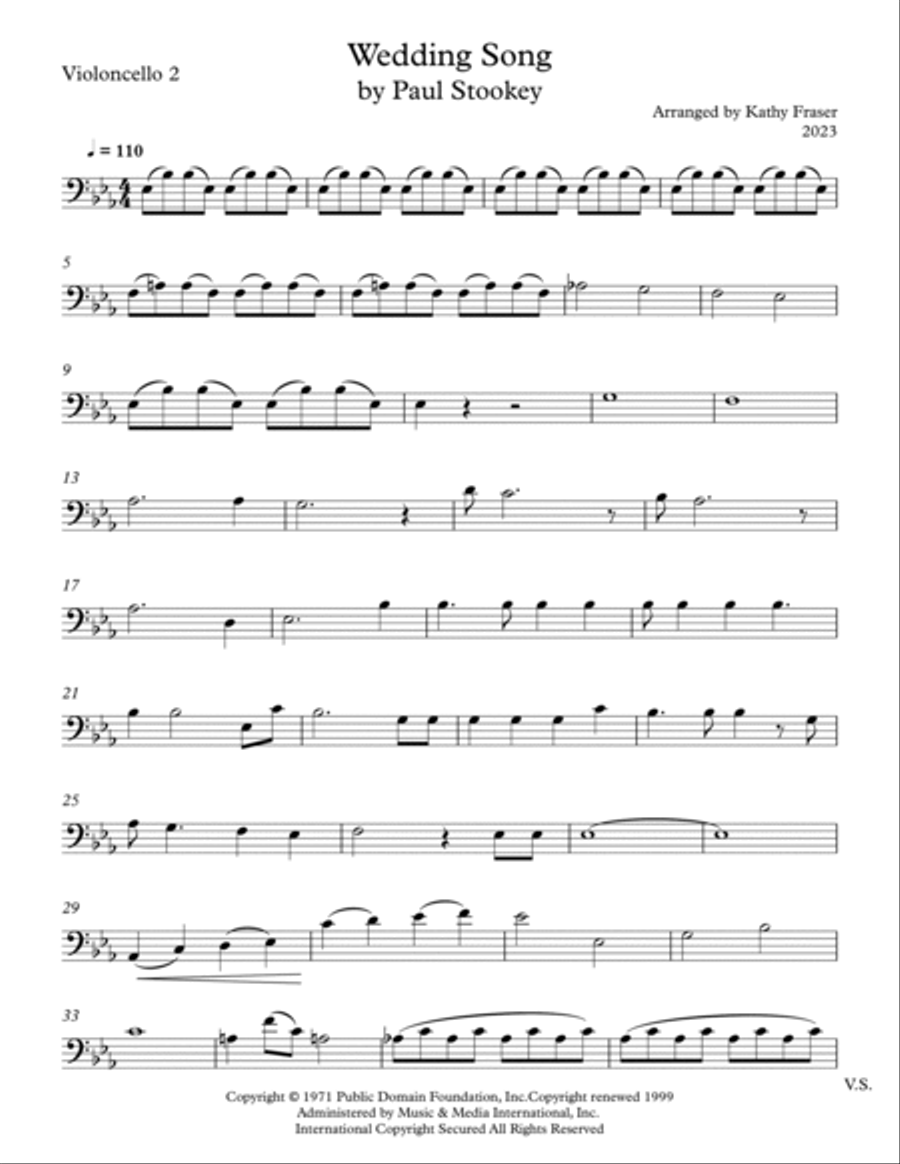 Wedding Song (there Is Love) String Duet scores gallery preview page 3