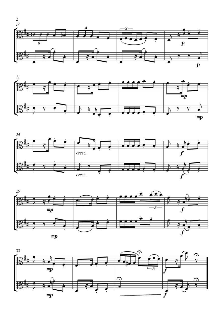 Georges Bizet - Habanera (from Carmen) (for Viola Duet) String Duet scores gallery preview page 2
