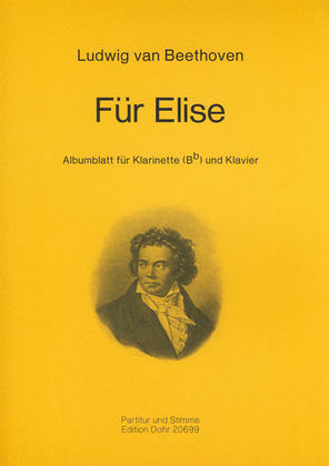 Book cover for Für Elise -Albumblatt für Klarinette (B) und Klavier-