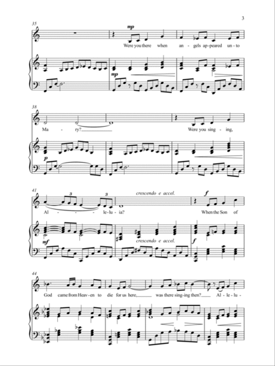 Alleluia for Medium Low Voice Low Voice scores gallery preview page 3