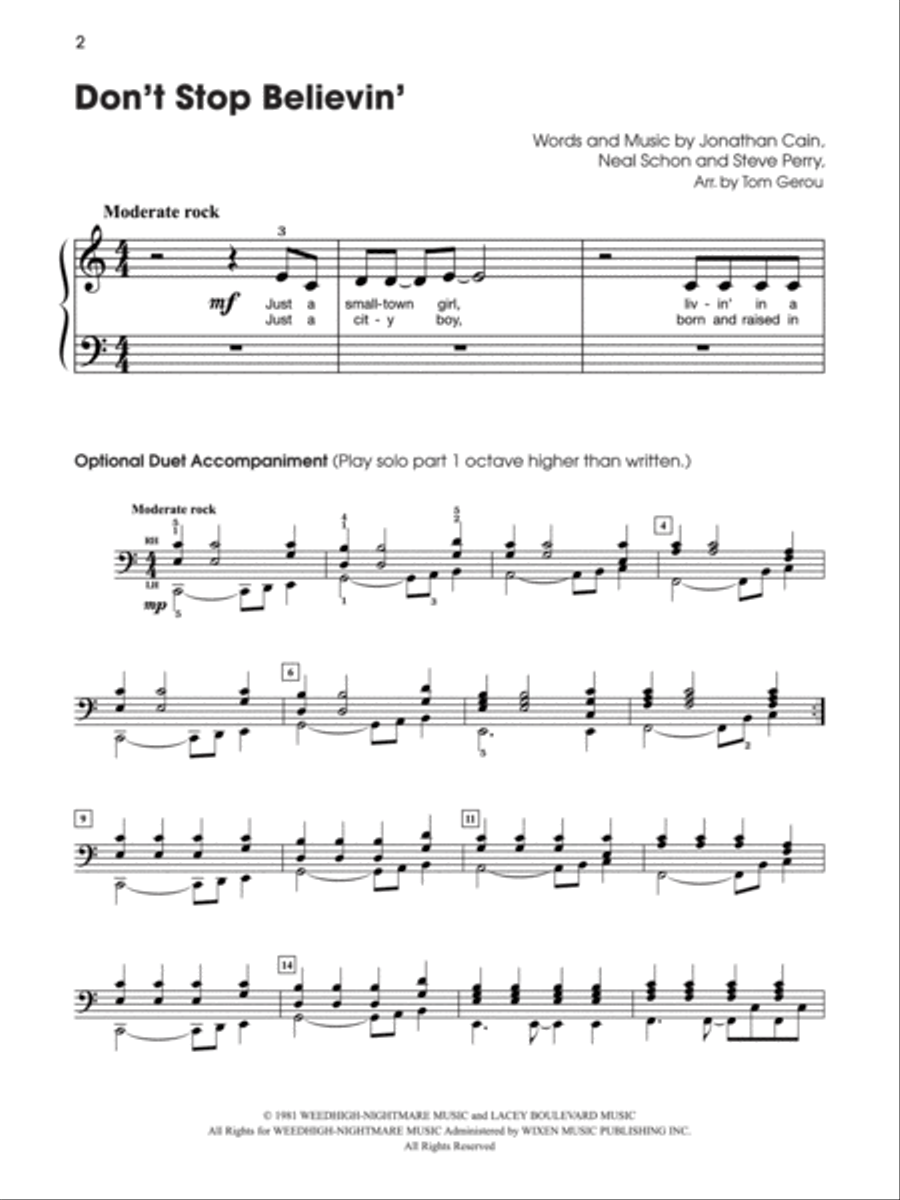 Don't Stop Believin' Don't Stop Believin' Small Ensemble scores gallery preview page 2