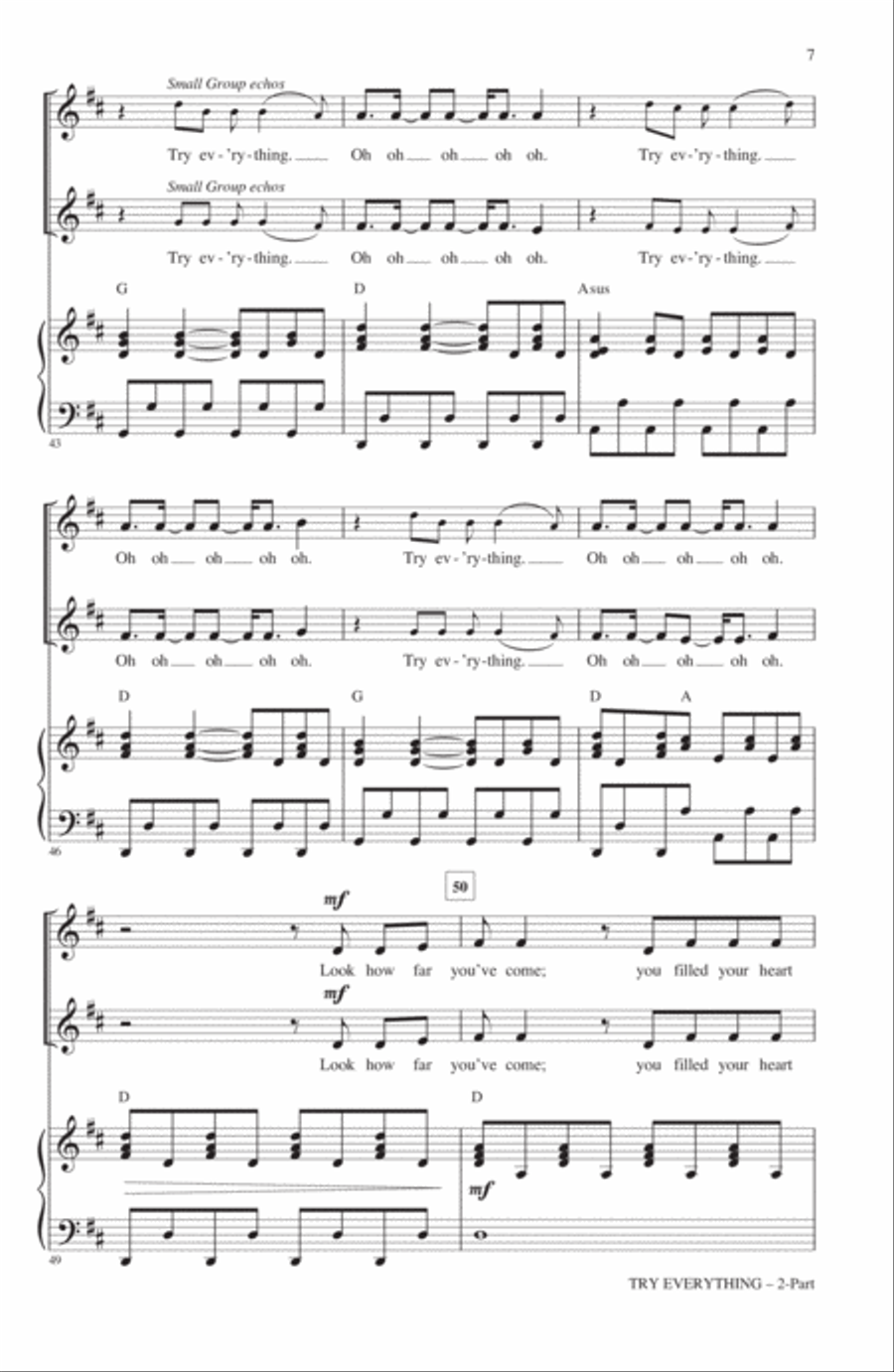 Try Everything (from Zootopia) (arr. Alan Billingsley) 2-Part scores gallery preview page 6