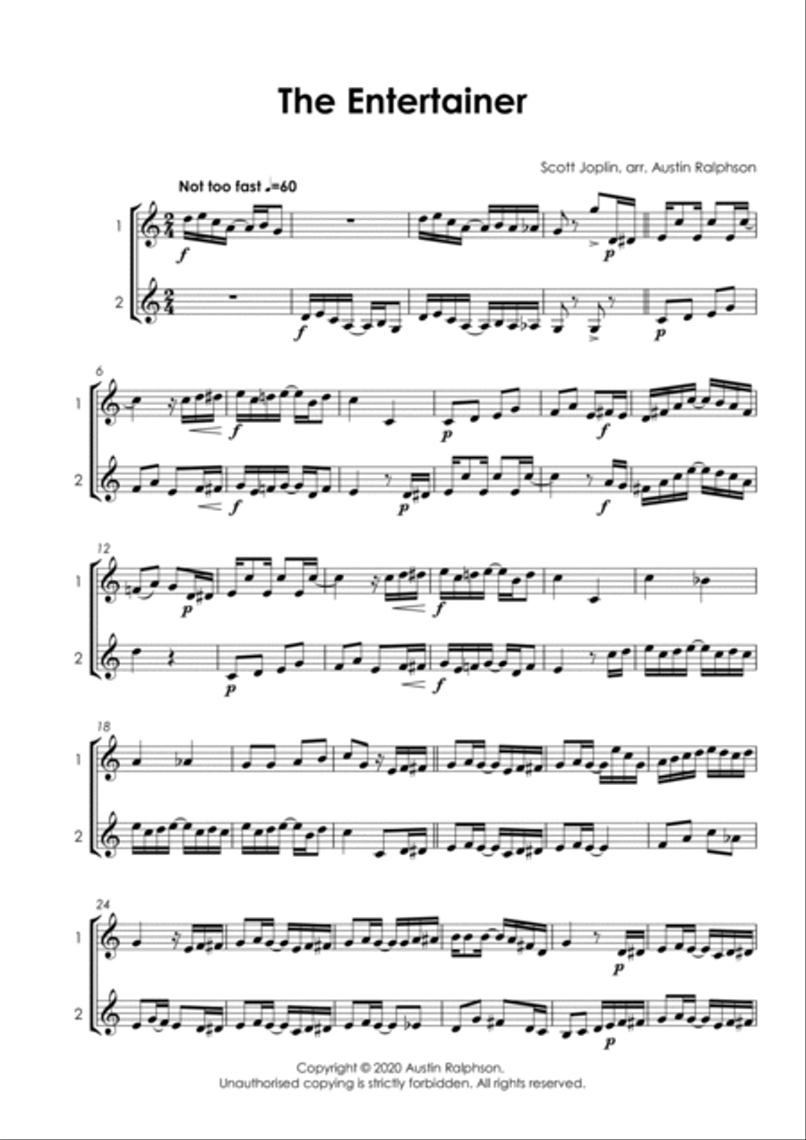 15 More Trumpet Duets for Fun (popular classics volume 2) - various levels Trumpet Duet scores gallery preview page 4