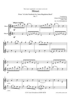Minuet No.7 - 2 Oboes