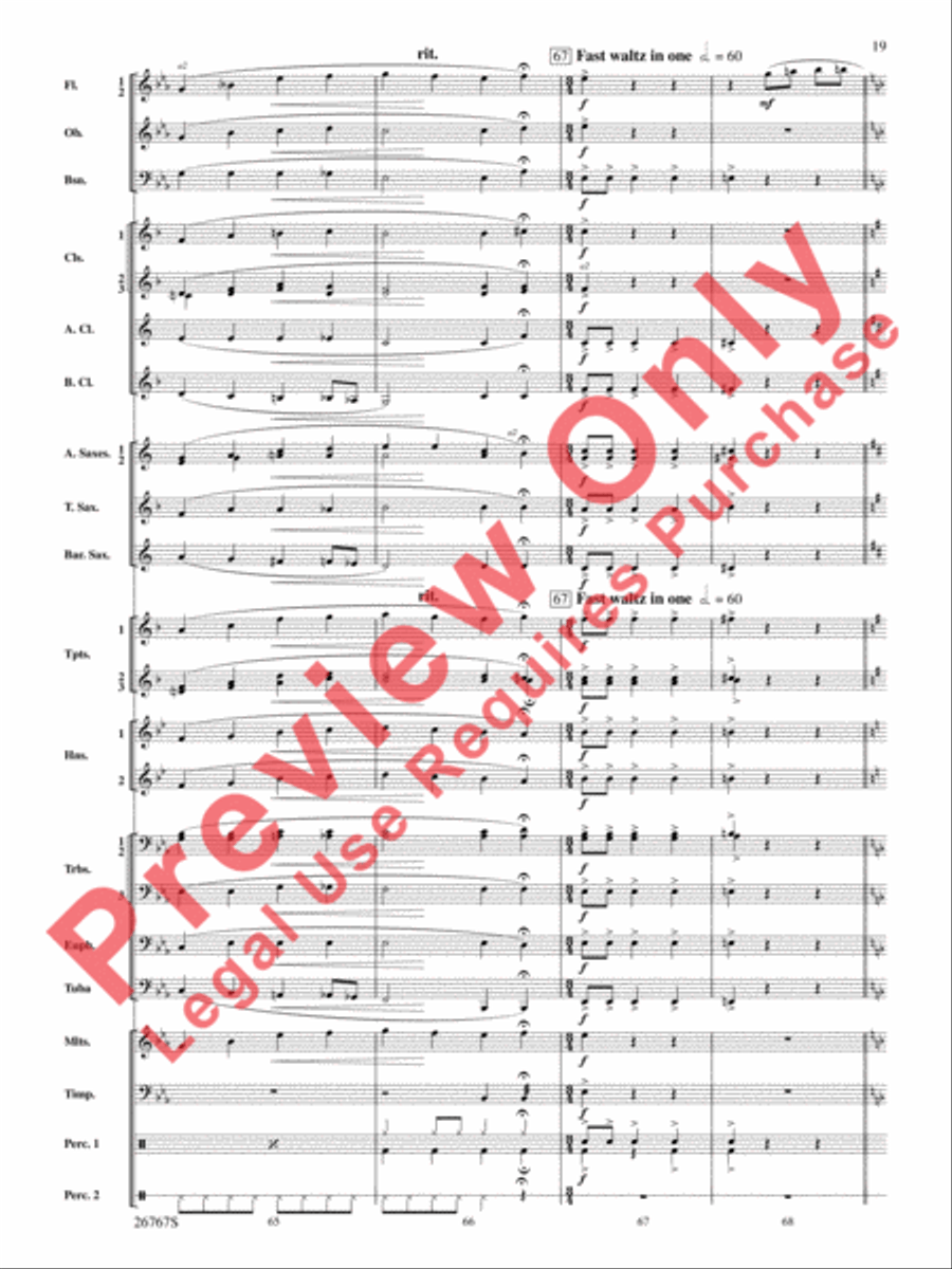 Variations on Ding Dong the Witch Is Dead (from The Wizard of Oz) Concert Band scores gallery preview page 20