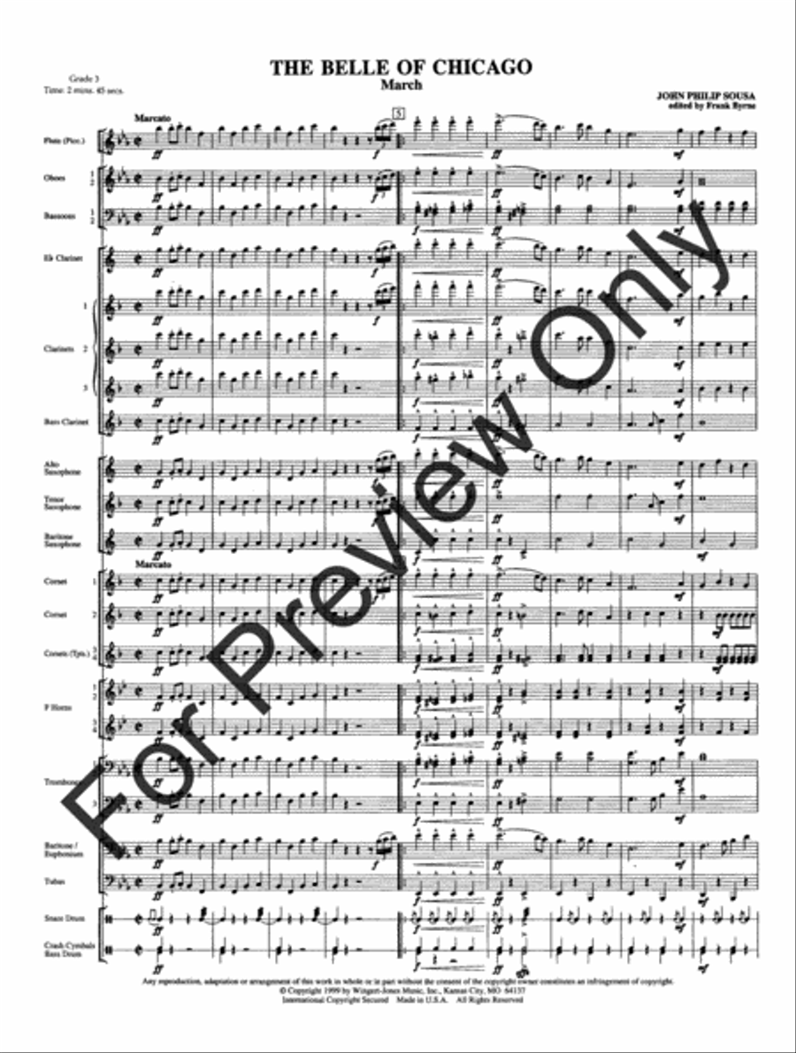 The Belle Of Chicago (Score) Concert Band scores gallery preview page 6