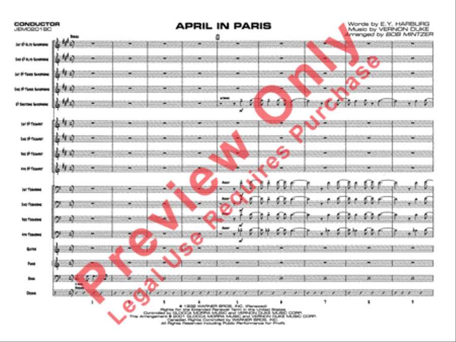 April in Paris Jazz Ensemble scores gallery preview page 4