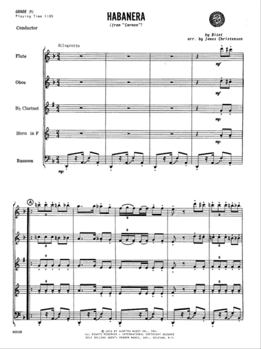 Habanera (from 'Carmen') Woodwind Quintet scores gallery preview page 2