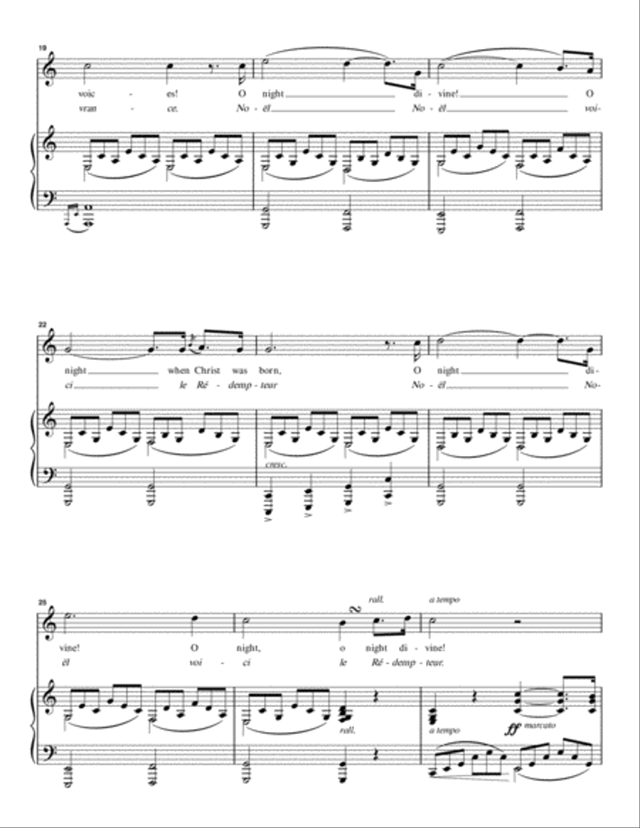 O Holy Night / Cantique de Noel for medium Voice in C Major O Holy Night / Cantique de Noel for medium Voice in C Major Medium Voice scores gallery preview page 4