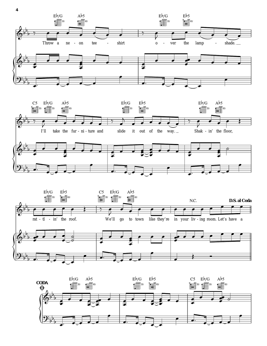 House Party Piano, Vocal, Guitar scores gallery preview page 4