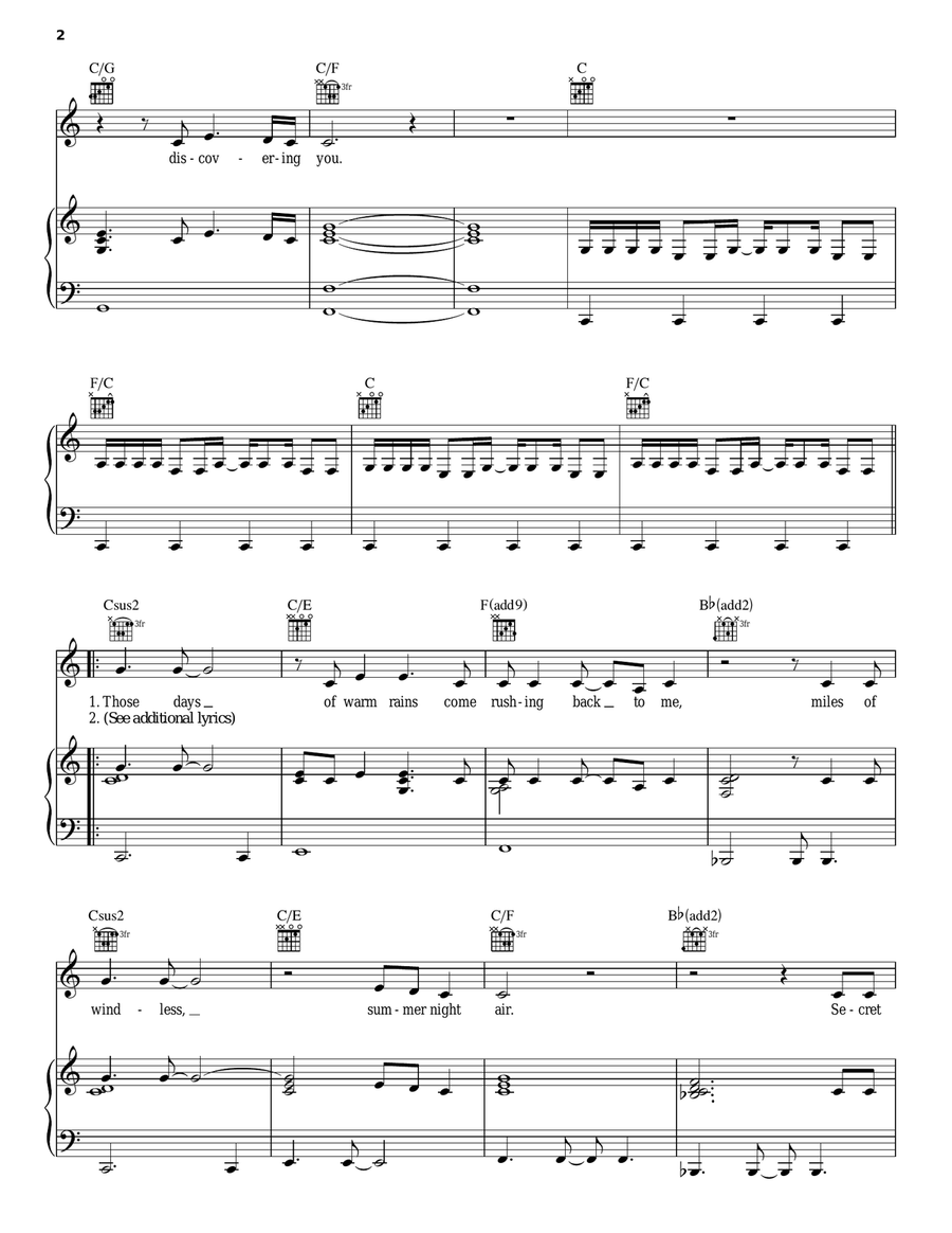 I Love You Always Forever Piano, Vocal, Guitar scores gallery preview page 2