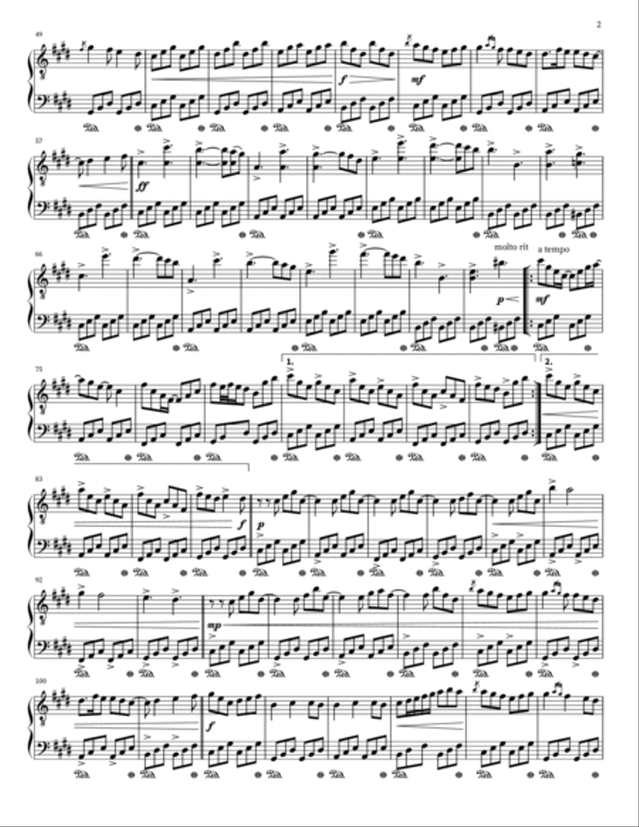 Legends Piano Solo scores gallery preview page 2