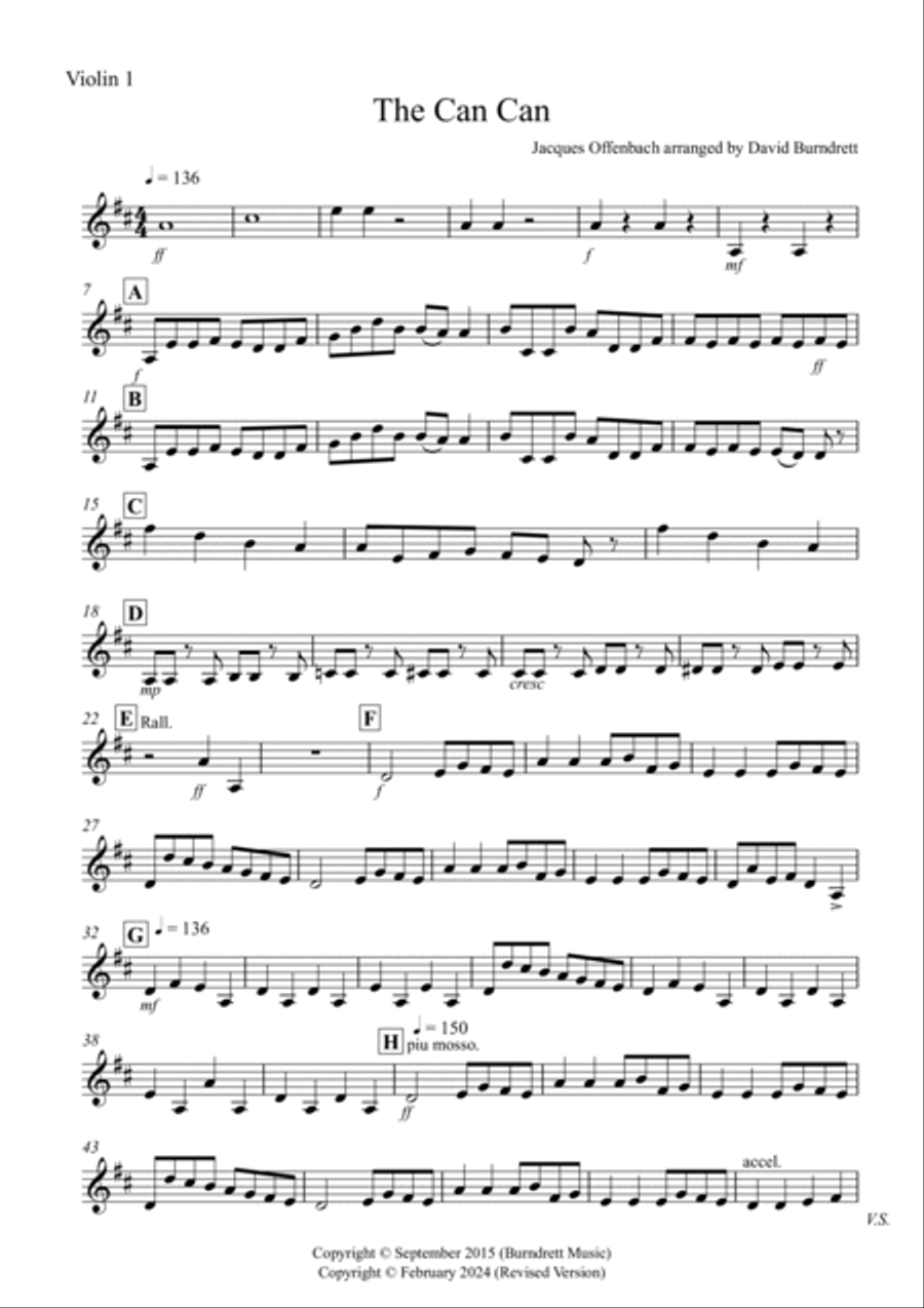 The Can Can for Violin Duet String Duet scores gallery preview page 4