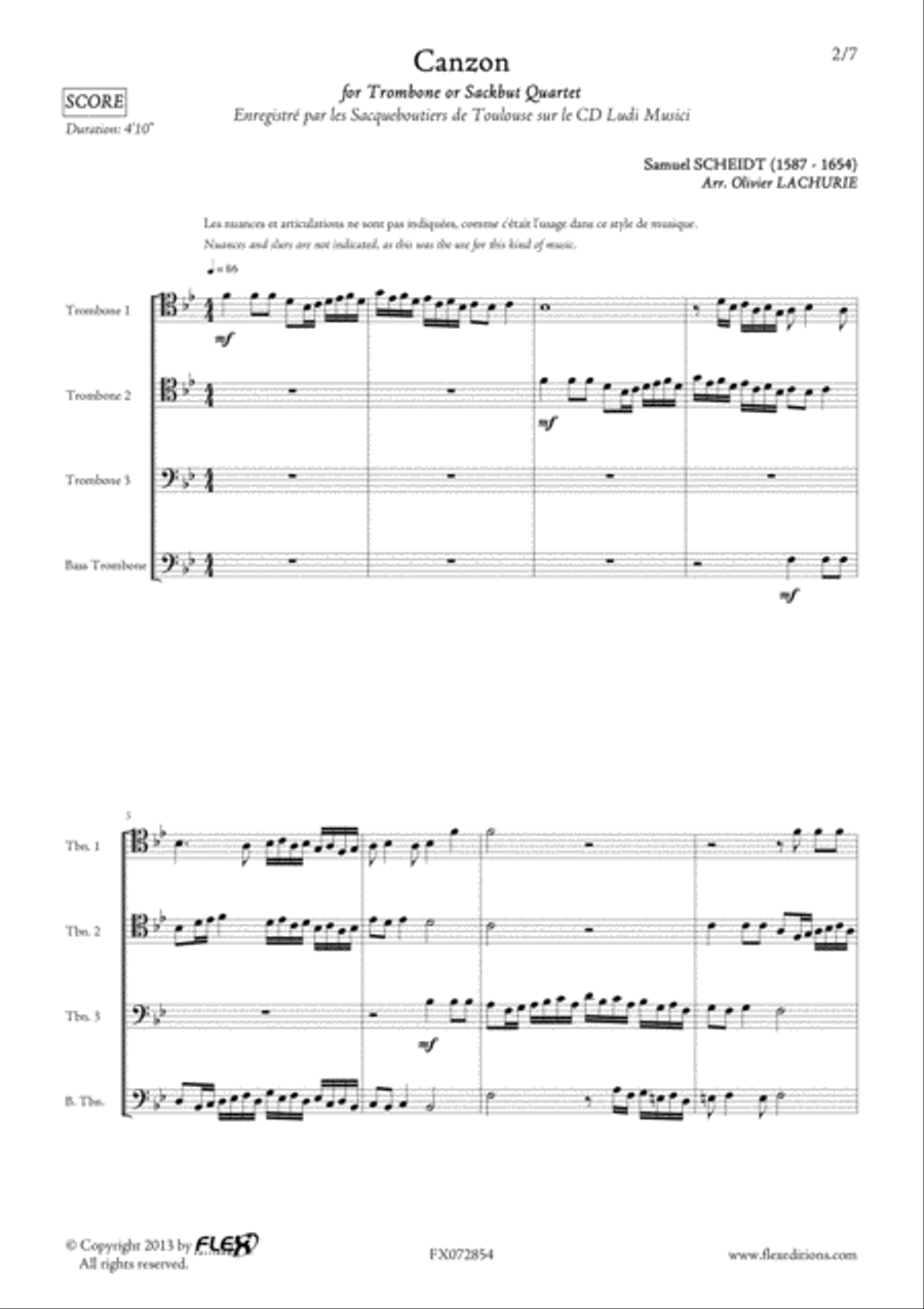 Canzon Trombone scores gallery preview page 2