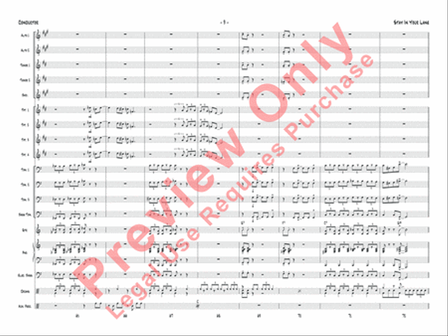 Stay in Your Lane Jazz Ensemble scores gallery preview page 12