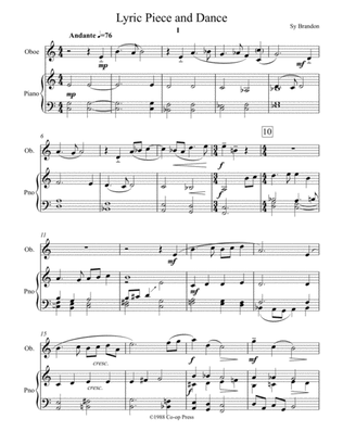 Lyric Piece and Dance for Oboe and Piano