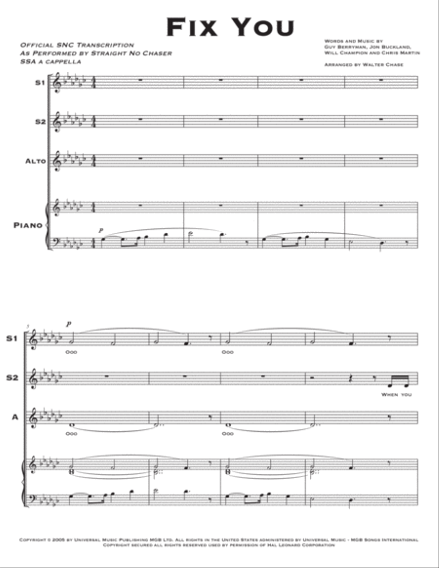 Fix You 3-Part scores gallery preview page 2