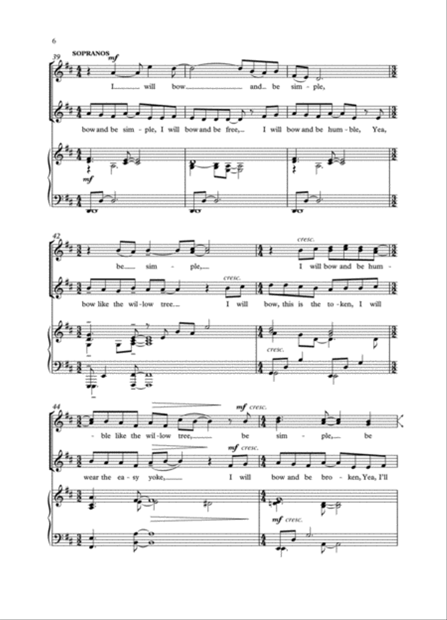 Be simple little children Choir scores gallery preview page 6