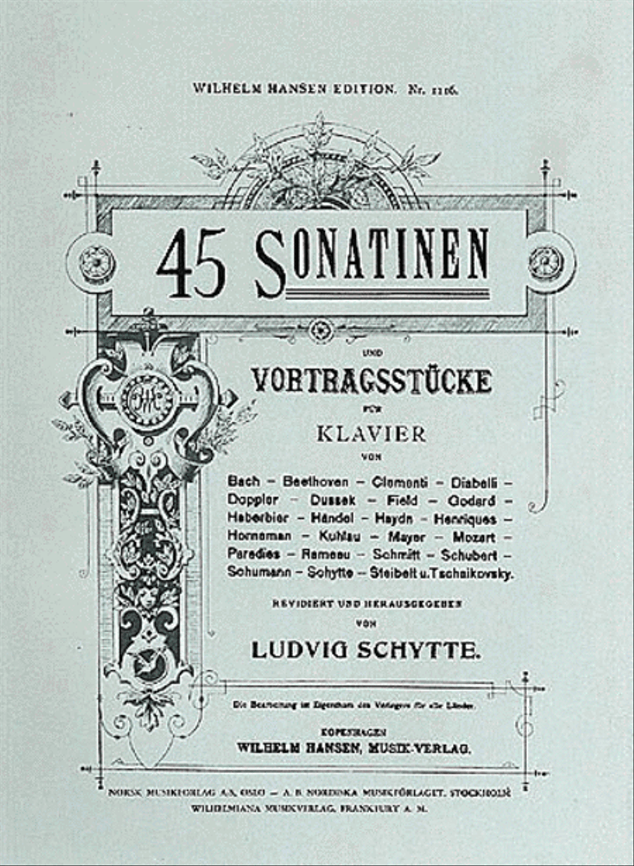 45 Sonatinas for Piano Piano Solo scores gallery preview page 1