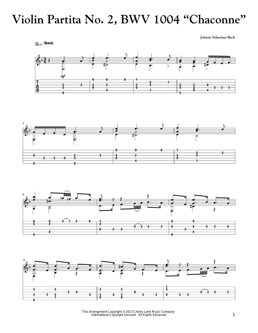 Violin Partita No. 2, BWV 1004 