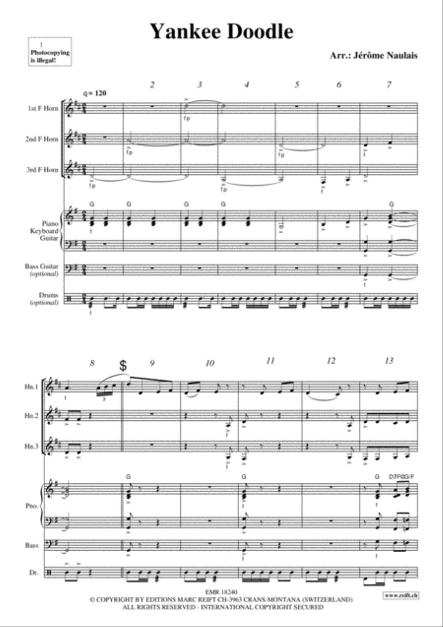 Yankee Doodle Horn scores gallery preview page 3