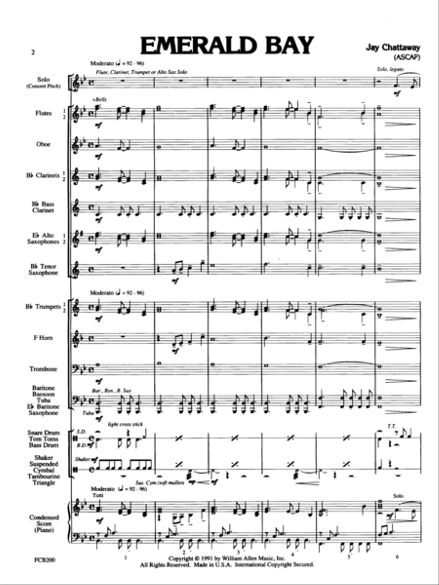 Emerald Bay Concert Band scores gallery preview page 2