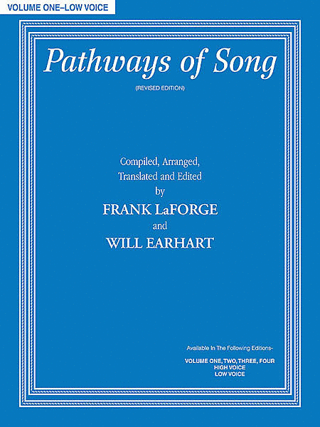 Pathways Of Song, Volume 1 - Low Voice