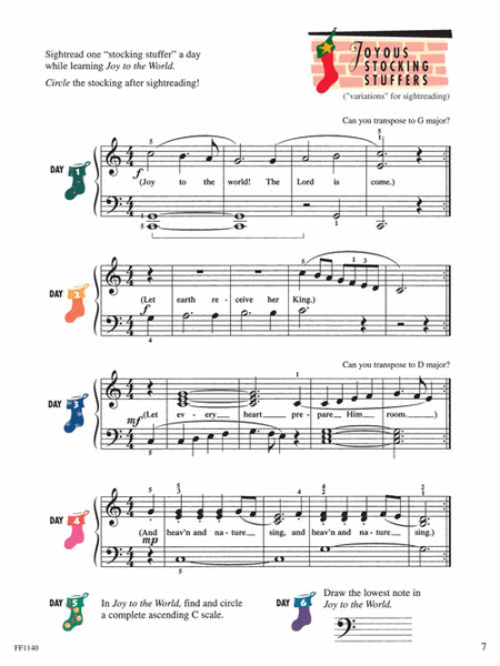 Level 2B - Christmas Book by Nancy Faber Piano Method - Sheet Music