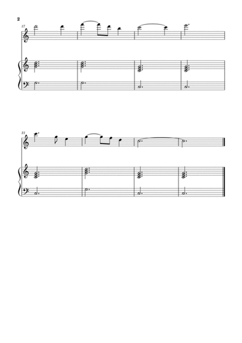 Piccolo Sheet Music for Christmas Song "Silent Nigth" to Beginners/Intermediate image number null
