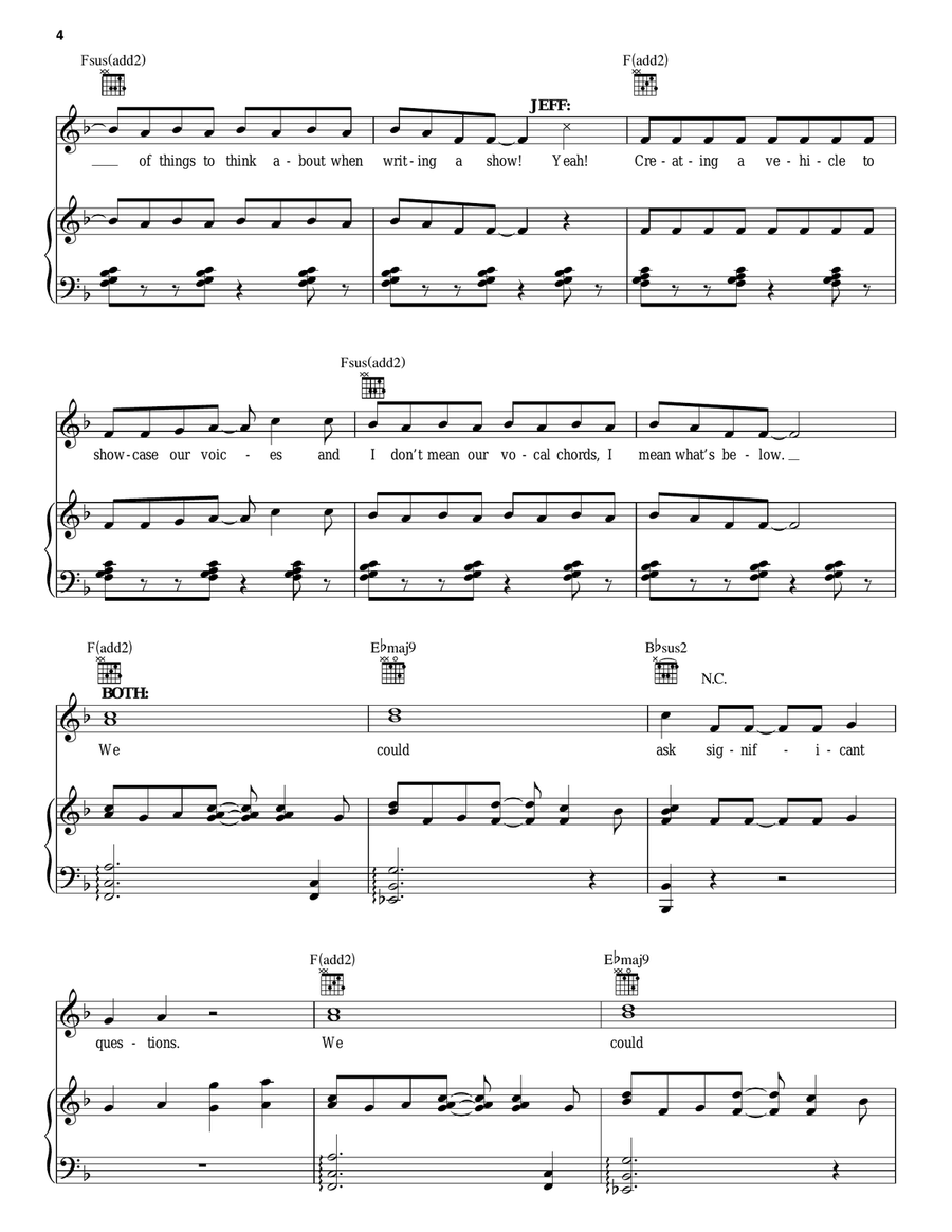 Two Nobodies In New York Piano, Vocal, Guitar scores gallery preview page 4