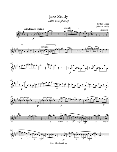 Jazz Study (alto saxophone)