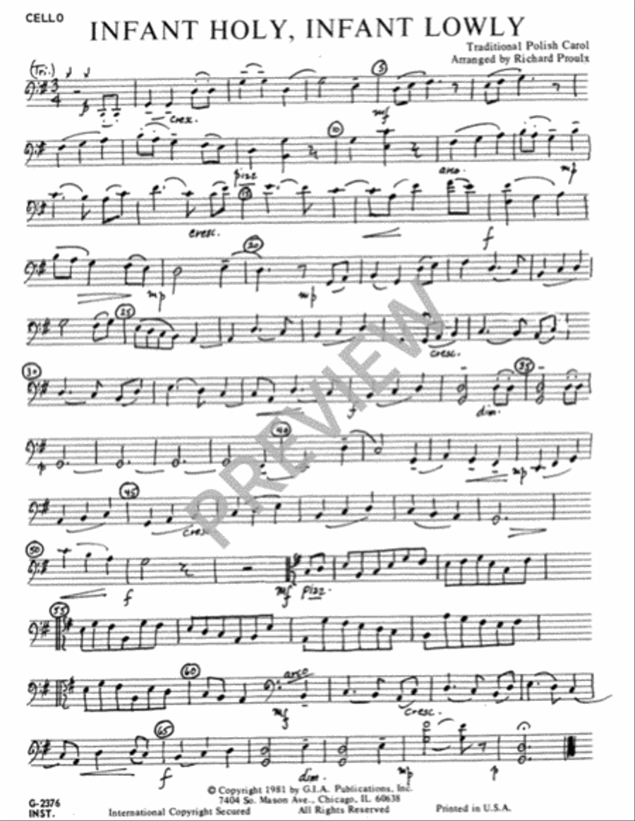 Infant Holy, Infant Lowly - Instrument edition Oboe scores gallery preview page 7