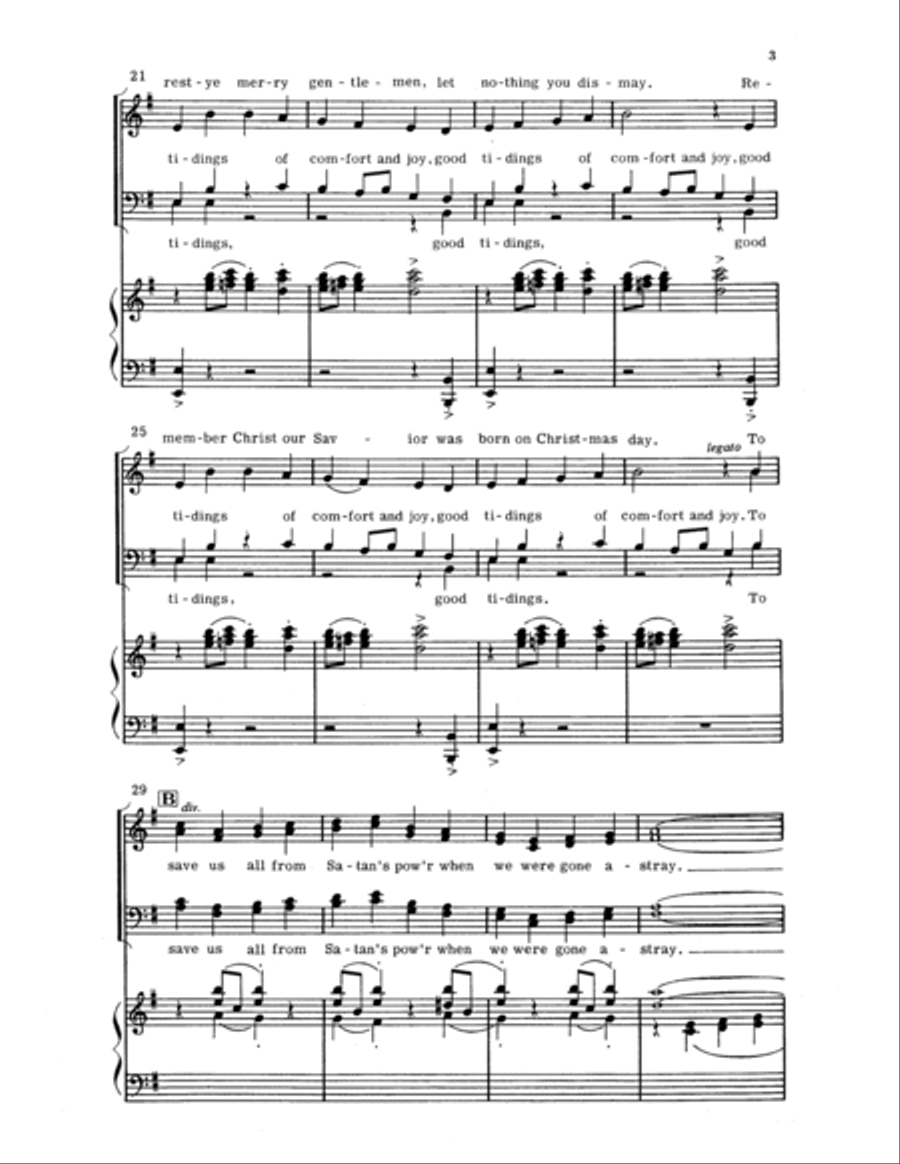 Christmas Trilogy: 3. God Rest Ye Merry, Gentlemen 4-Part scores gallery preview page 3