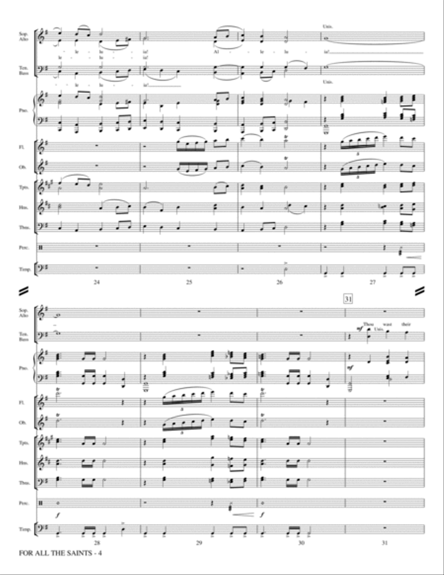 For All The Saints - Full Score