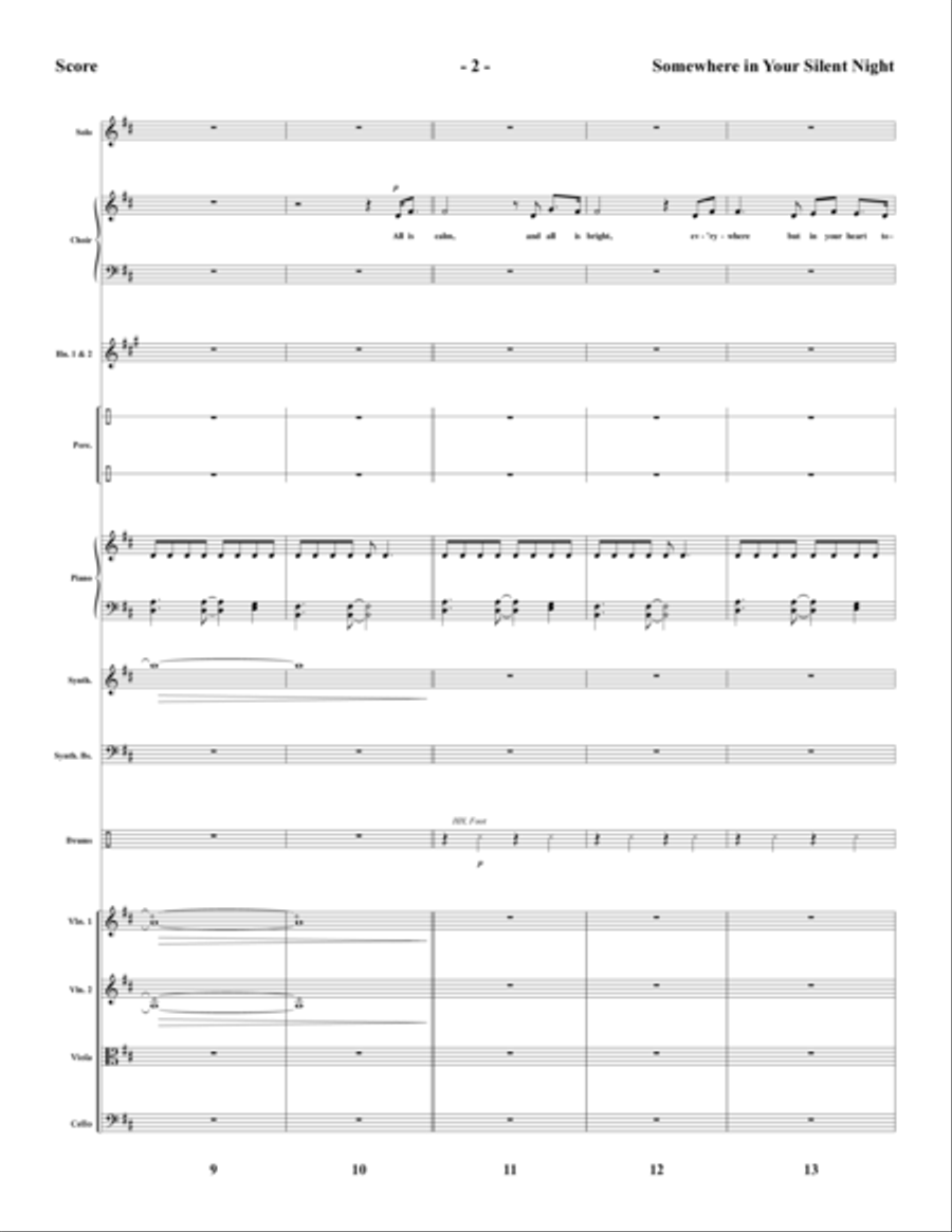 Somewhere in Your Silent Night - Full Score Choir scores gallery preview page 2