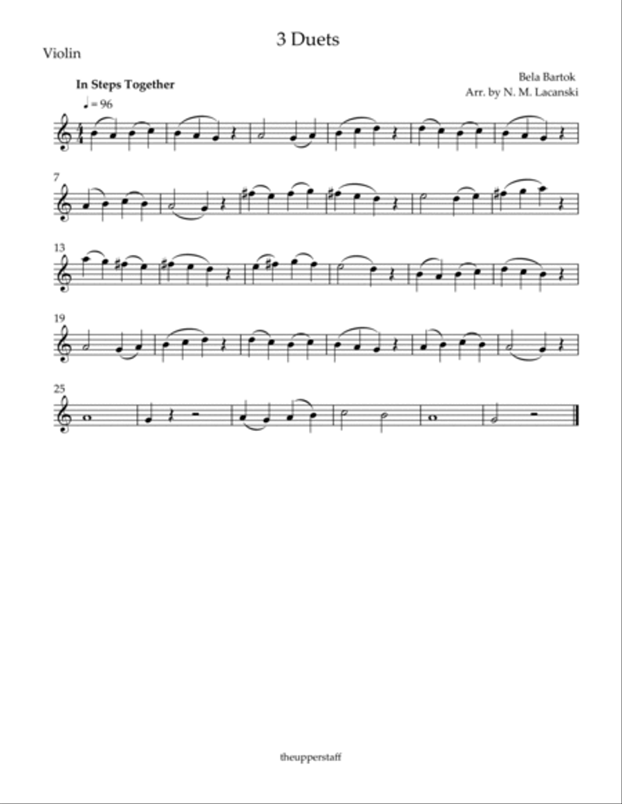 3 Duets In Steps Together Long and Short Brief Conversation String Duet scores gallery preview page 6