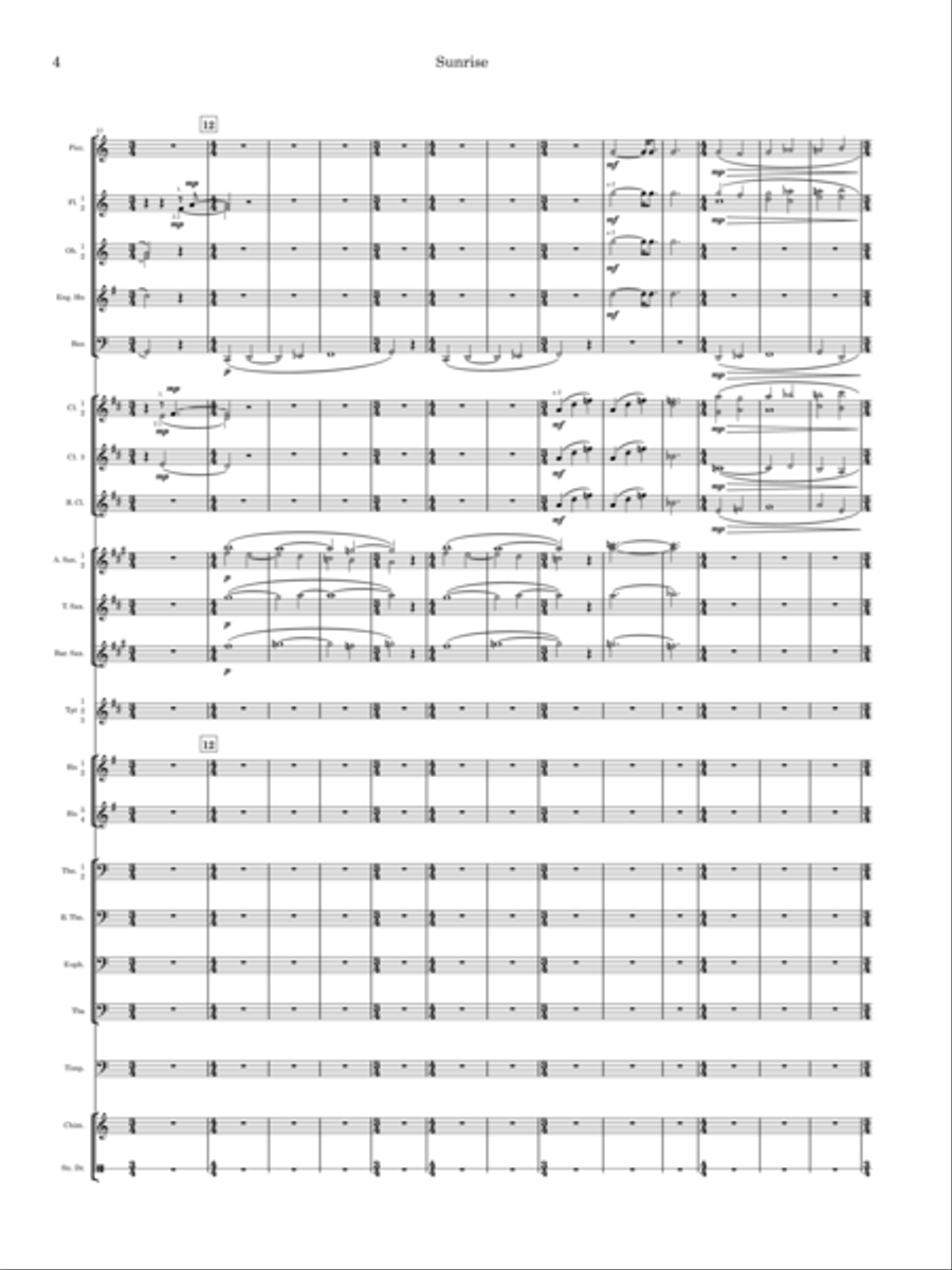 Sunrise - Band Version Sunrise - Band Version Concert Band scores gallery preview page 4