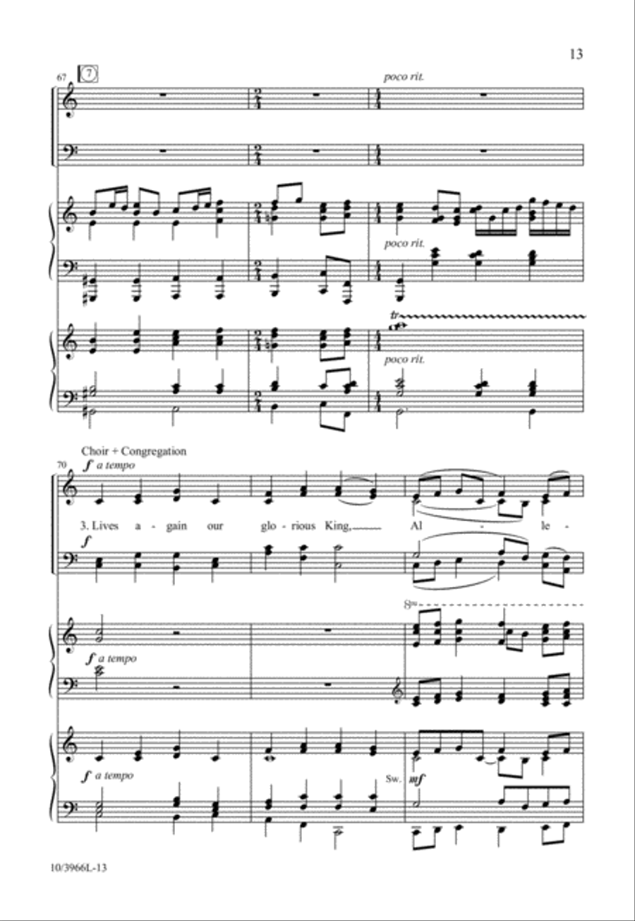Raise Your Joys and Triumphs High 4-Part scores gallery preview page 14