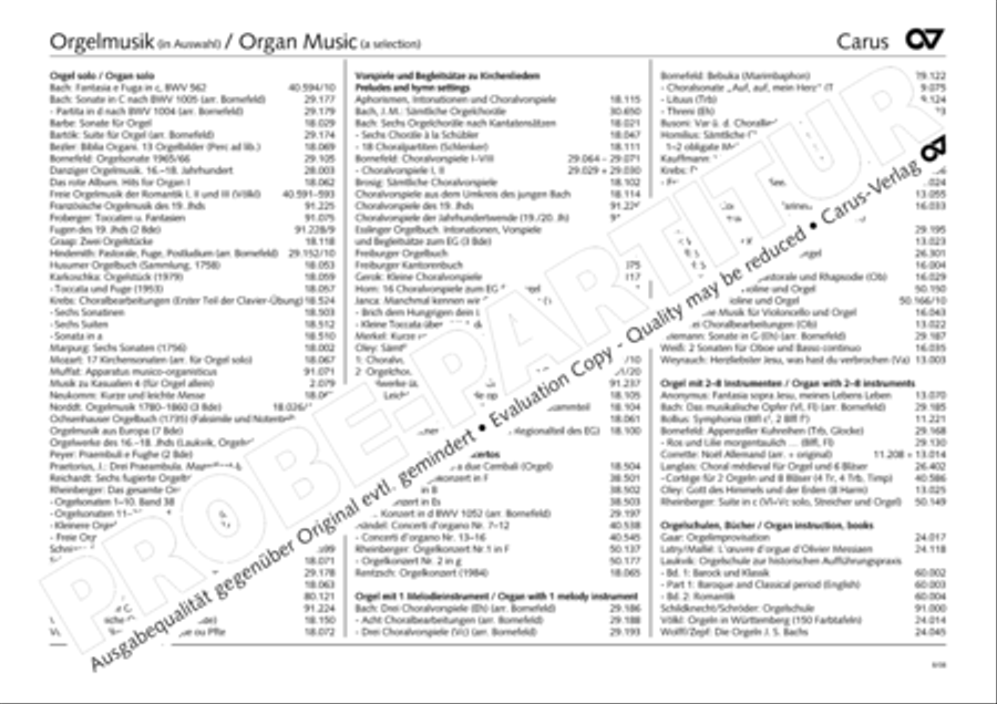 Two Organ Works (Zwei Orgelstucke)