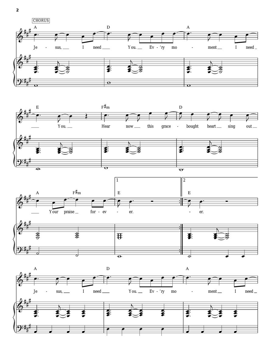 Jesus I Need You Jesus I Need You Voice scores gallery preview page 2
