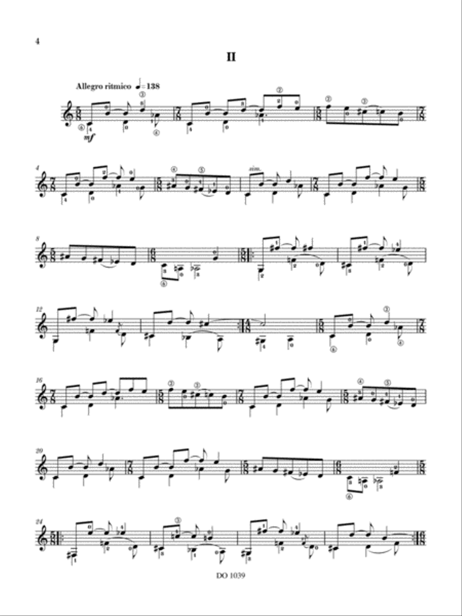 Cinq nuances modales Cinq nuances modales Classical Guitar scores gallery preview page 4