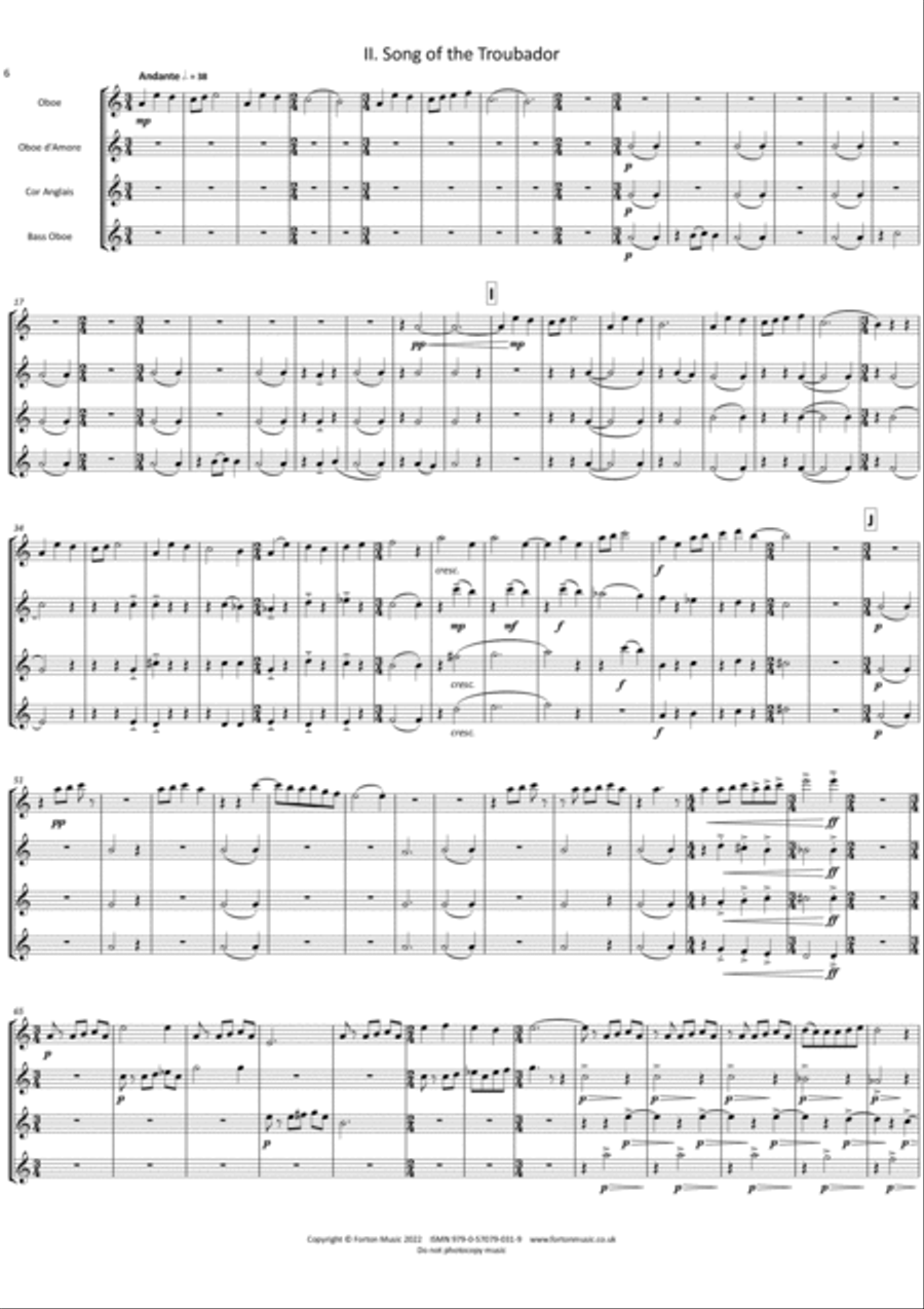 Medieval Suite Oboe scores gallery preview page 6