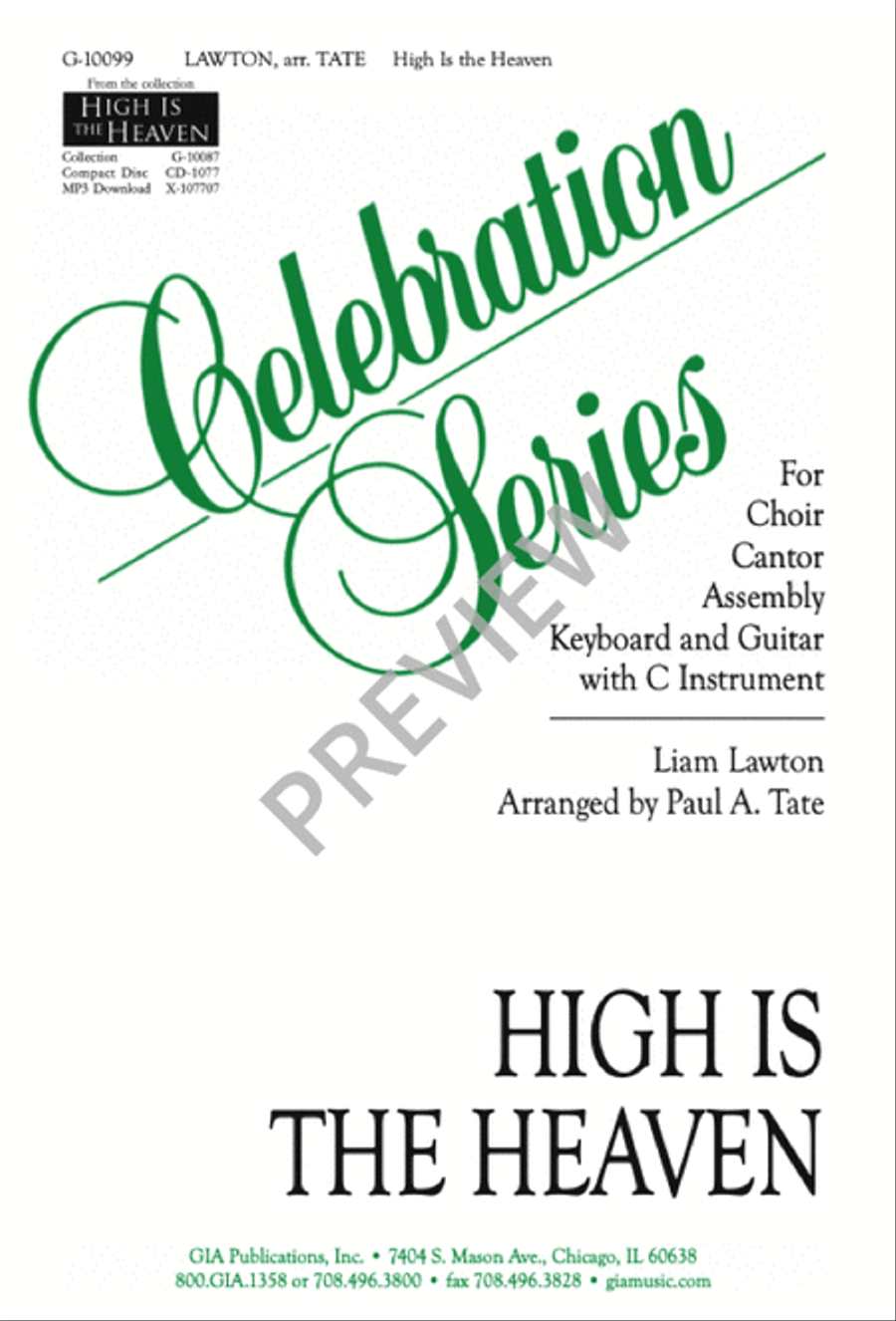 High Is the Heaven 4-Part scores gallery preview page 2